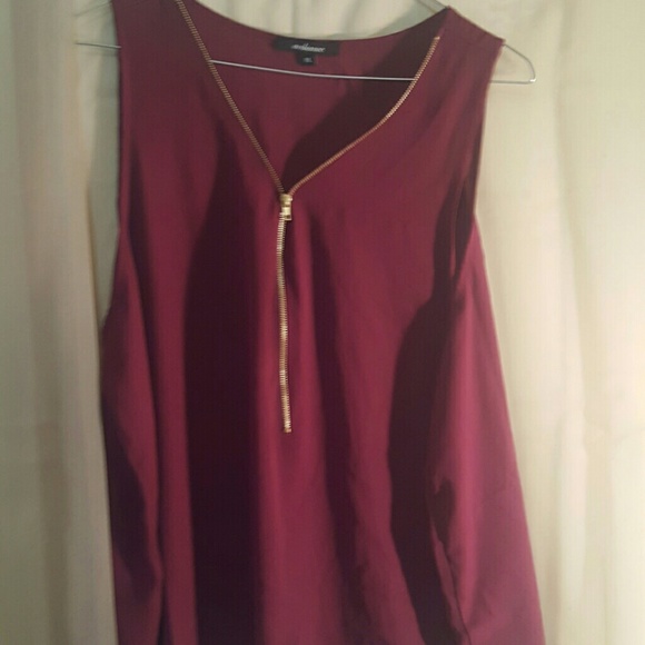 Burgundy sheer shirt - Picture 1 of 1
