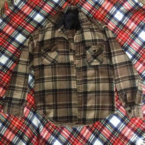 Vintage 100% wool plod shirt
