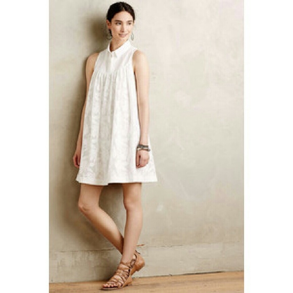 NWT Anthropology Laced Poplin Swing Dress