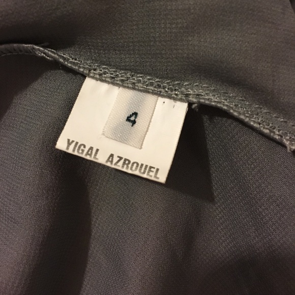 Designer Asymmetric metallic silver top by Yigal Azrouel_5 - Picture 6 of 6