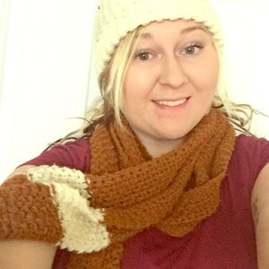 Knitted hat and scarf