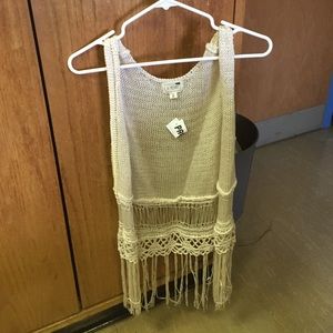 NEVER WORN! lace tank top cardigan from pac sun!!