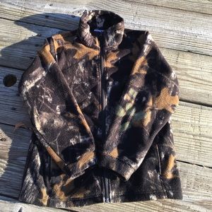 Boys Columbia size 10/12 Camo Fleece Jacket