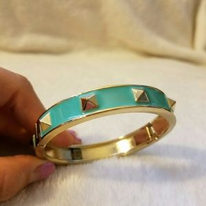 J. Crew Mint and Gold Bangle