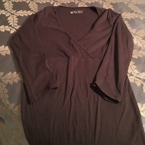 Brown 3/4 sleeve tee