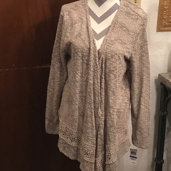 ➕Style and Co. Gray Cardigan-81 - Picture 3 of 4