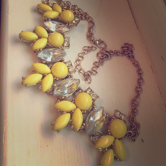 Yellow statement necklace