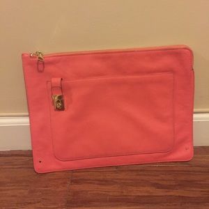 Pink Tory Burch Clutch or IPad Case