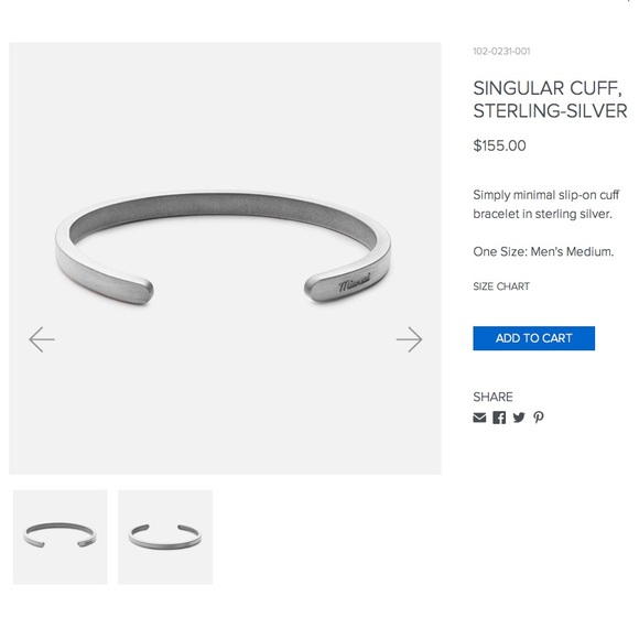 MIANSAI 2016/2017 STERLING-SILVER SINGULAR CUFF - Picture 4 of 4