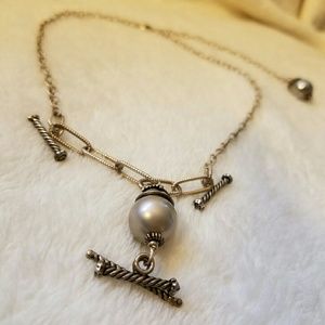 Chain & Toggle Silver Necklace