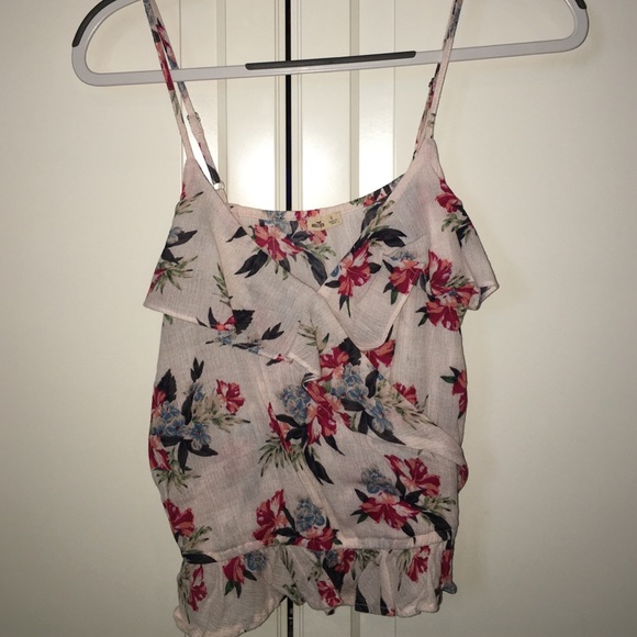 Hollister flower tank top