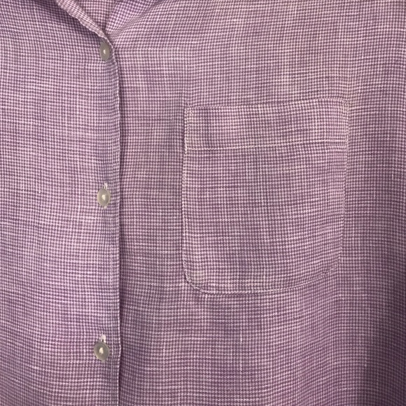 Linen Beautiful Lilac/Pastel Purple Button Up - Picture 2 of 2
