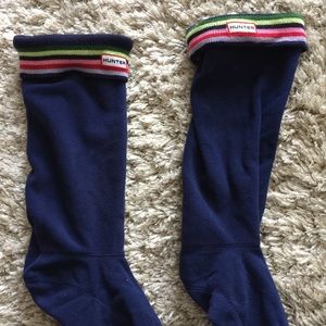 Navy w stripe socks for Original Tall Hunter Boot