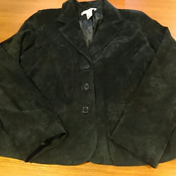 Leather blazer size L