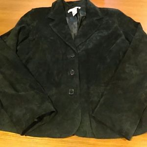 Leather blazer size L