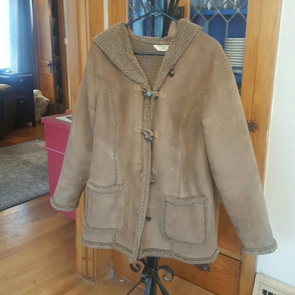 Brown LL Bean Sherpa coat