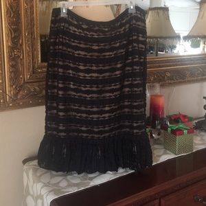 MSSP lace skirt with nude slip