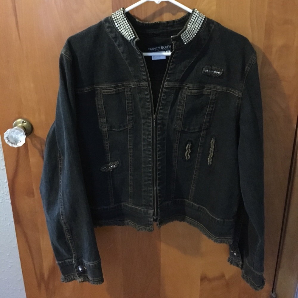 Jean Jacket with Rhinestones accents
