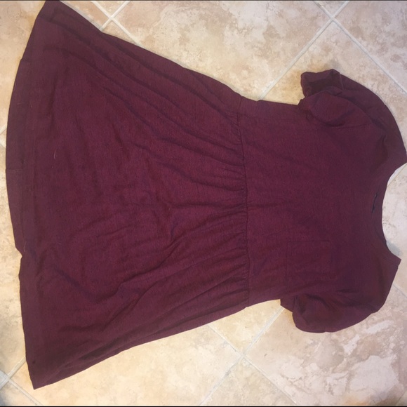 Dark red/ burgundy baby doll dress