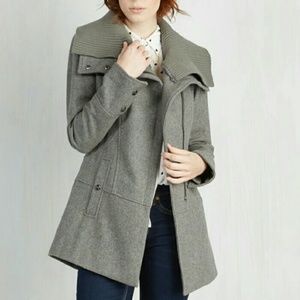 Modcloth Diagonal alley Steve madden coat in smoke