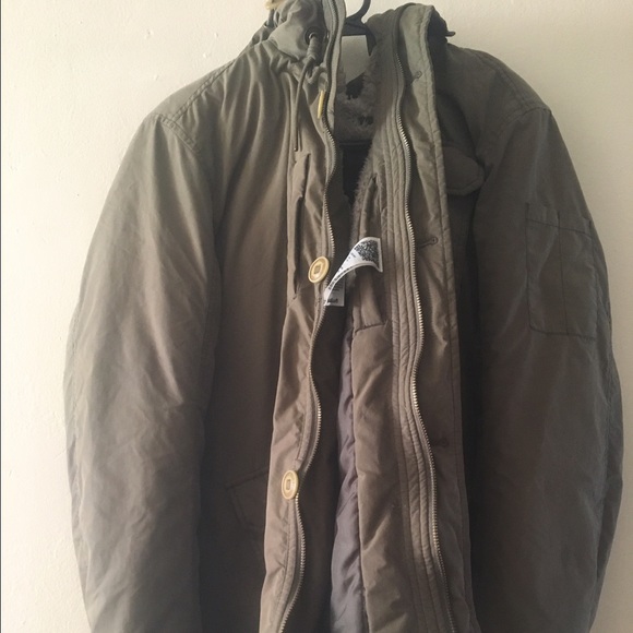 Army green true religion Sherpa