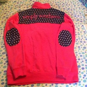 LIKE NEW Simply Southern Half Zip Pullover Pink