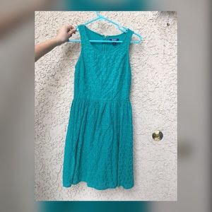 Blue Green Floral Dress