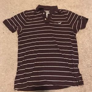 Burgundy hollister polo sz large