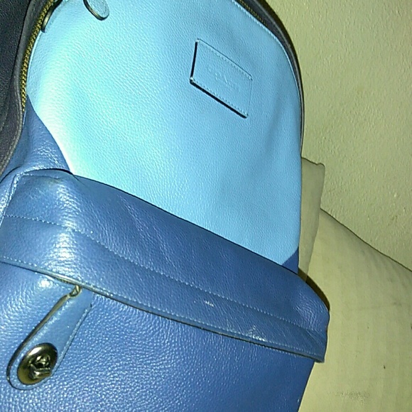 custom blue gary baseman large coach backpack main image 4