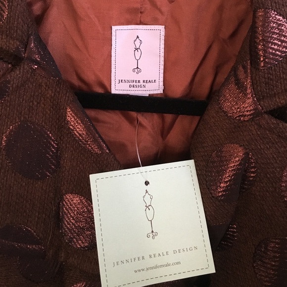 Brown trench coat with slanted side zip! - Picture 2 of 4