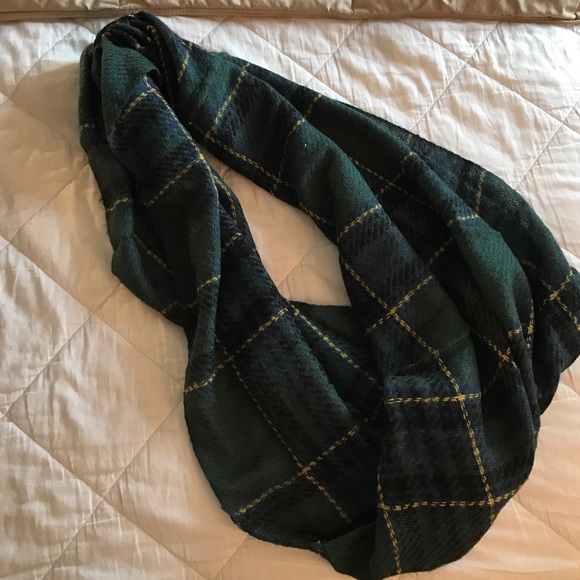Deep Plaid Infinity Scarf