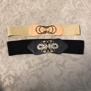 2 stretchy statement belts