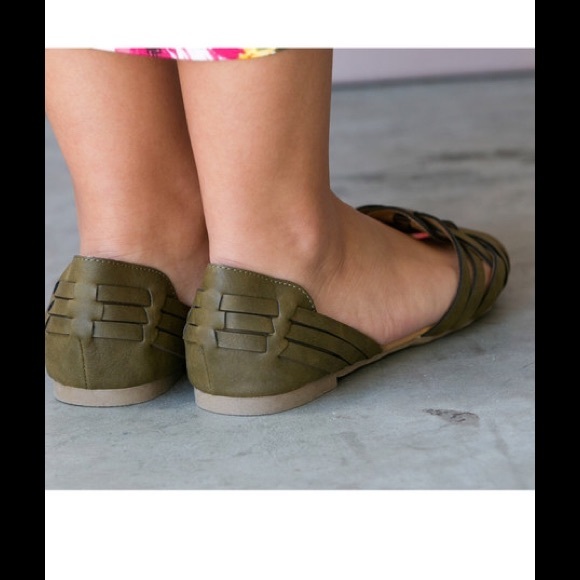 Olive Green Laguna Woven Sandle - Picture 2 of 6