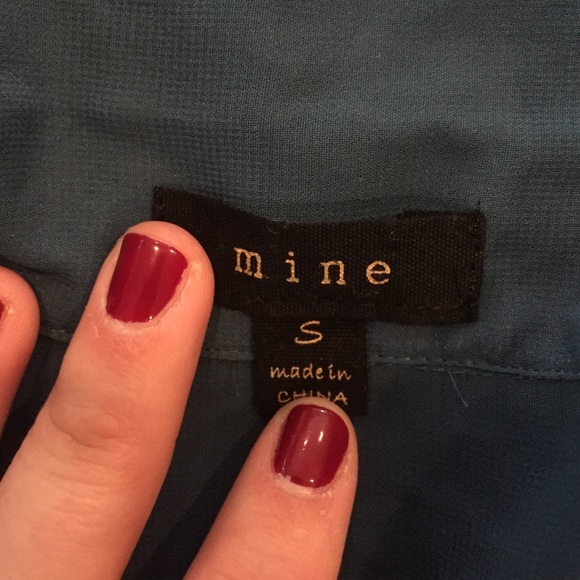 Blue Button Down Blouse - Picture 2 of 3