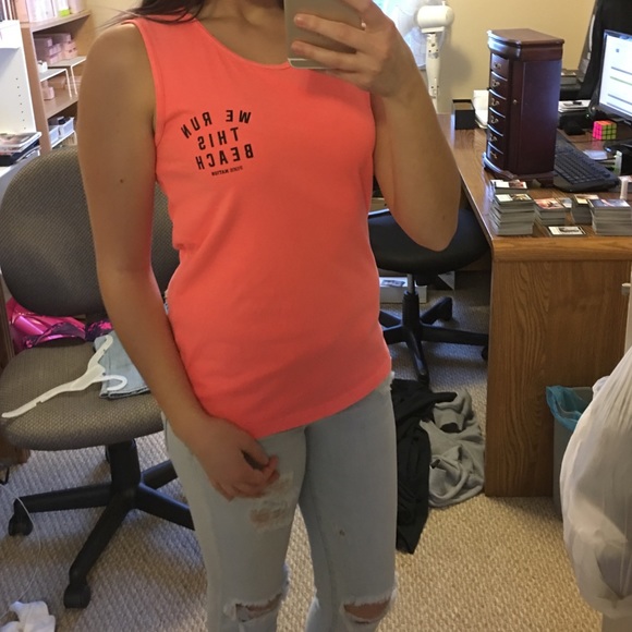 We Run This Beach VS PINK Nation tank