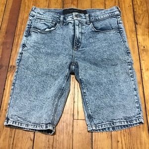 21 men acid wash denim shorts