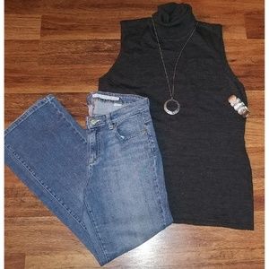 100% Merino Wool Susan Bristol Turtleneck Blouse