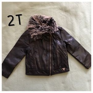 Baby guess faux leather jacket
