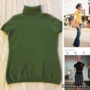 Holiday sale! 100%cashmere short sleeve turtleneck