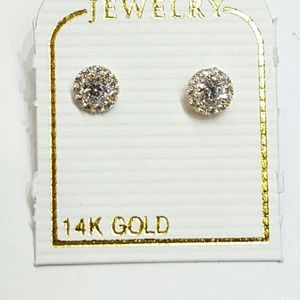 14k gold 5mm stud earrings