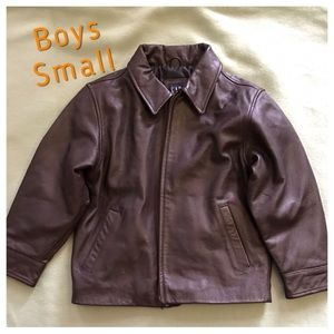 Boys gap leather jacket