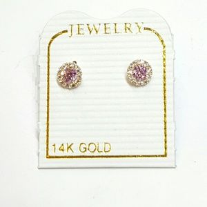 14k gold 5mm stud earrings