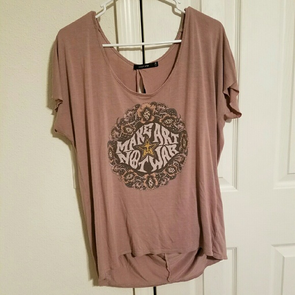 OBEY Slouchy | Open Back | Rose Top | M | EUC