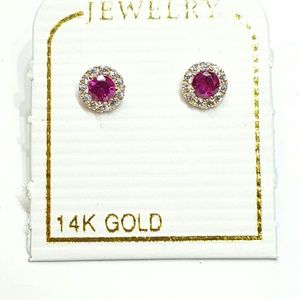 14k gold 5mm stud earrings