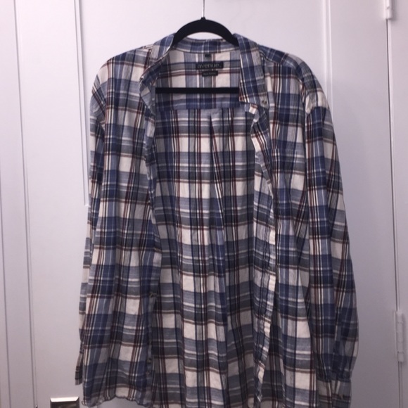 Red, white & blue men's flannel