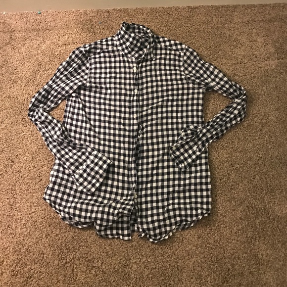 Checkered j crew shirt