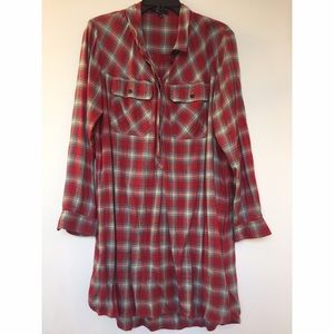 Madewell Flannel Shirt Dress