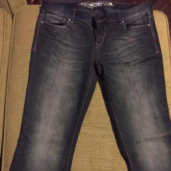 Gorgeous Blue, Faded wash, Express Jeans!