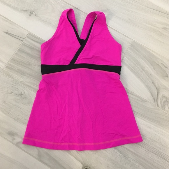Hot Pink and Black Lululemon Top - Picture 1 of 3