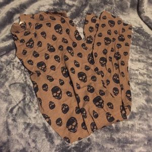 Skull print leggings